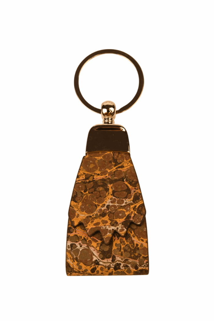 Portachiavi artigianale in pelle marmorizzata Hand - immagine 15