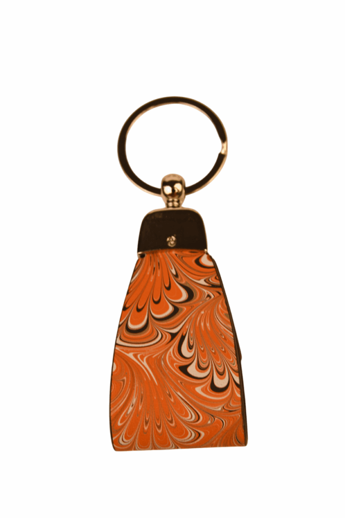 Portachiavi artigianale in pelle marmorizzata Hand - immagine 18