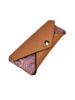 Portaocchiali artigianale in pelle marmorizzata X-Folder - immagine 3
