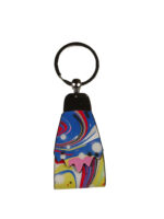 Portachiavi artigianale in pelle marmorizzata Hand - immagine 8