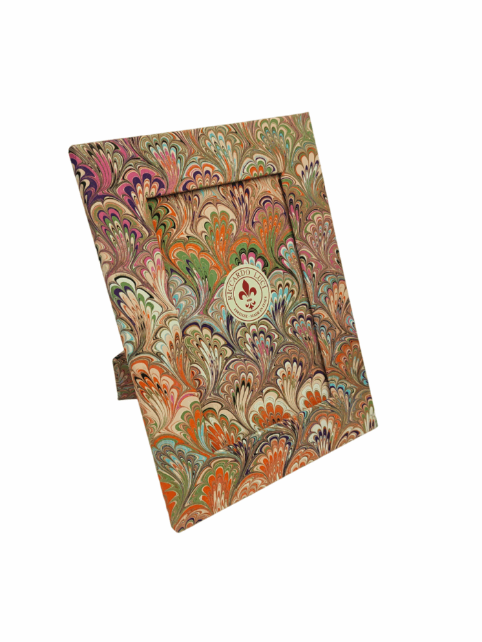 Handcrafted Marbled Paper Photo Frame - Image 1