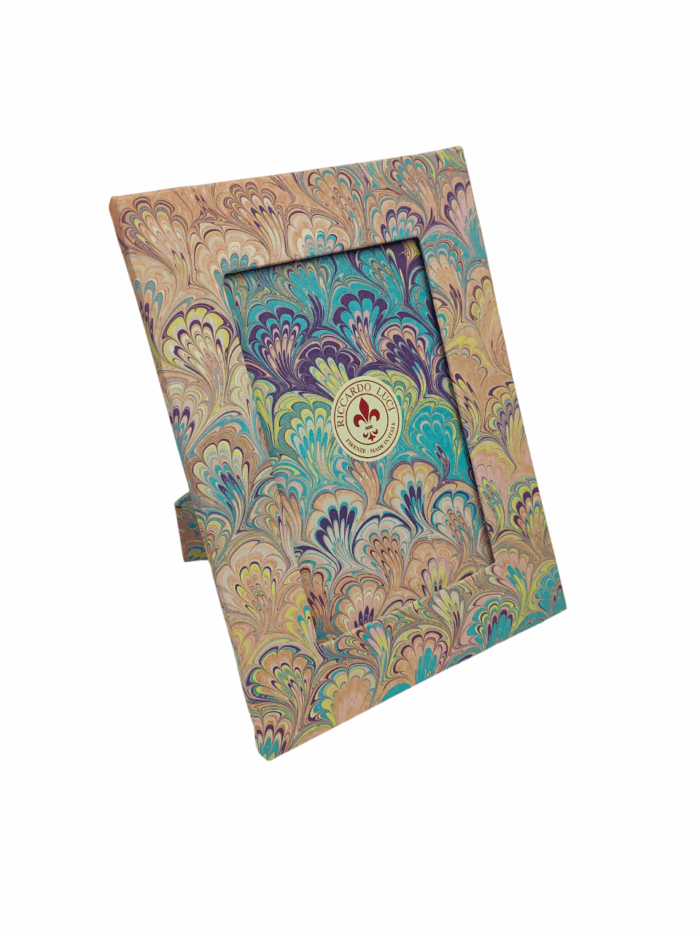 Handcrafted Marbled Paper Photo Frame - Image 9