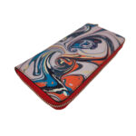 Portafoglio Zip in Pelle Marmorizzata