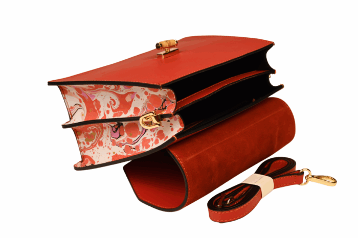 Marbled Leather Bag - Image 35